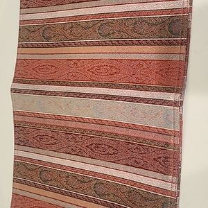2 Fall Colored Striped Neutral Placemats